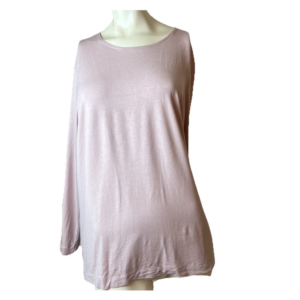 Chico's Top Women's Ultimate Tee Light Purple Long Sleeve Casual XL